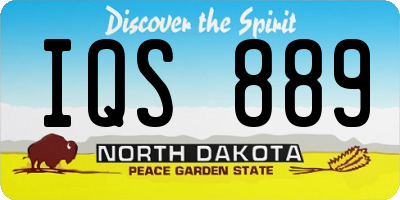ND license plate IQS889