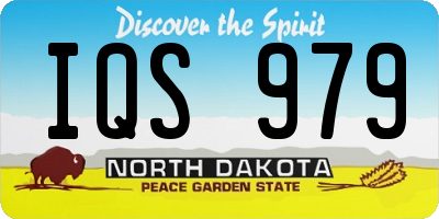 ND license plate IQS979