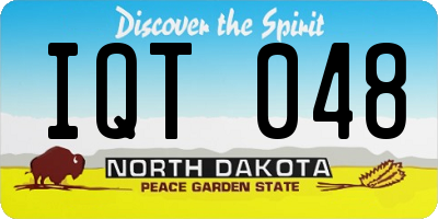 ND license plate IQT048