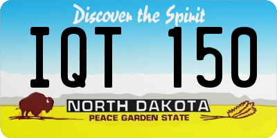 ND license plate IQT150