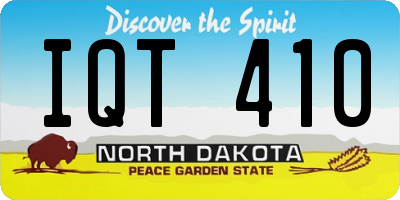 ND license plate IQT410