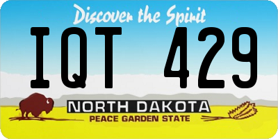 ND license plate IQT429