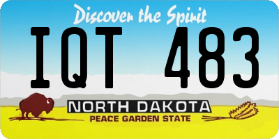 ND license plate IQT483