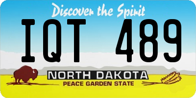 ND license plate IQT489