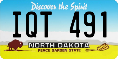 ND license plate IQT491