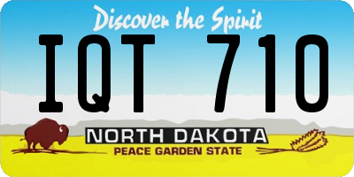 ND license plate IQT710