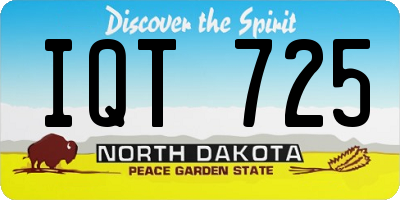 ND license plate IQT725