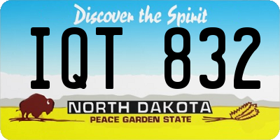 ND license plate IQT832