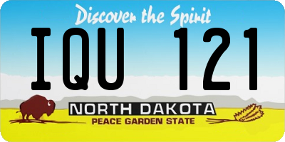 ND license plate IQU121