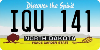 ND license plate IQU141