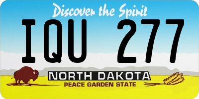 ND license plate IQU277