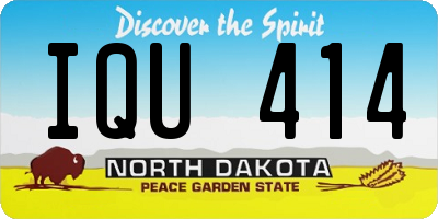 ND license plate IQU414