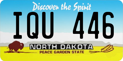 ND license plate IQU446