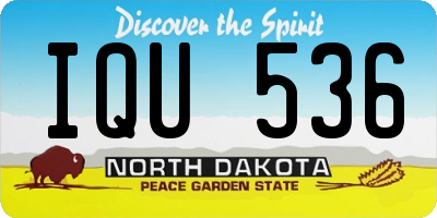 ND license plate IQU536