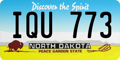 ND license plate IQU773