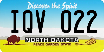 ND license plate IQV022