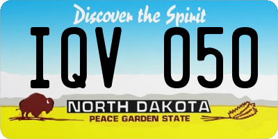 ND license plate IQV050