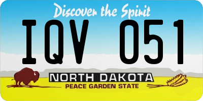 ND license plate IQV051