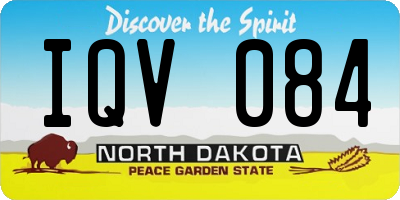 ND license plate IQV084