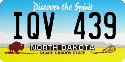 ND license plate IQV439