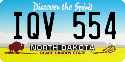 ND license plate IQV554