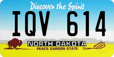 ND license plate IQV614