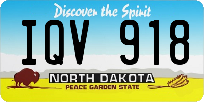 ND license plate IQV918