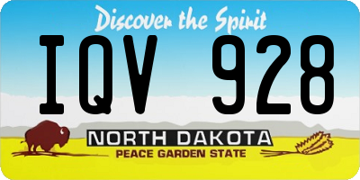 ND license plate IQV928