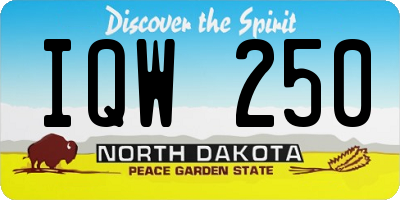 ND license plate IQW250