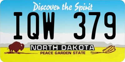 ND license plate IQW379