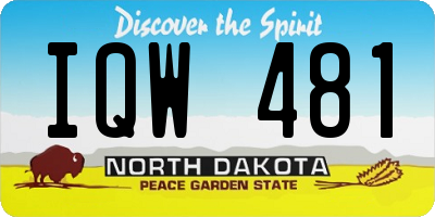 ND license plate IQW481