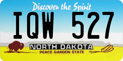 ND license plate IQW527