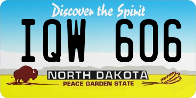 ND license plate IQW606