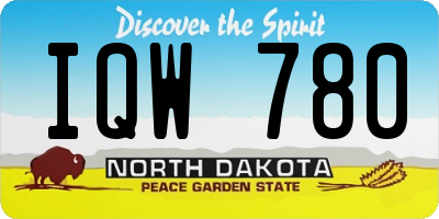 ND license plate IQW780