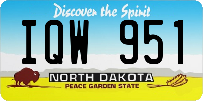 ND license plate IQW951