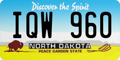 ND license plate IQW960