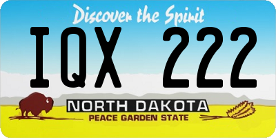ND license plate IQX222