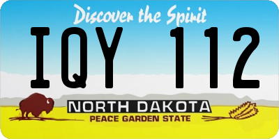 ND license plate IQY112