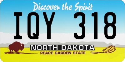ND license plate IQY318