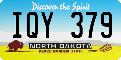 ND license plate IQY379