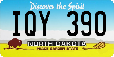 ND license plate IQY390