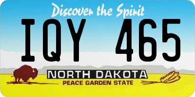 ND license plate IQY465