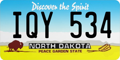 ND license plate IQY534