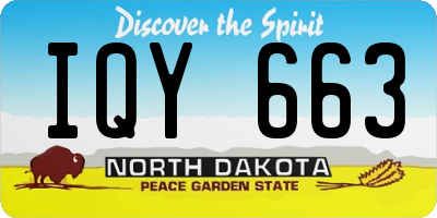 ND license plate IQY663