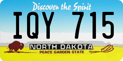 ND license plate IQY715