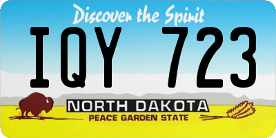 ND license plate IQY723