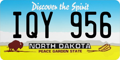 ND license plate IQY956