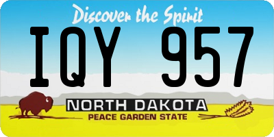 ND license plate IQY957