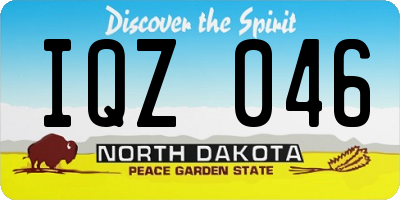 ND license plate IQZ046