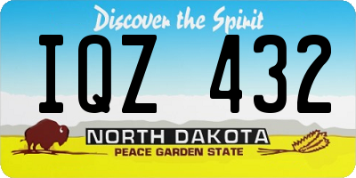 ND license plate IQZ432